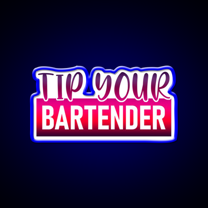 Tip Your Bartender Funny Man Cave Bar Led Neon Sign Rgb Color