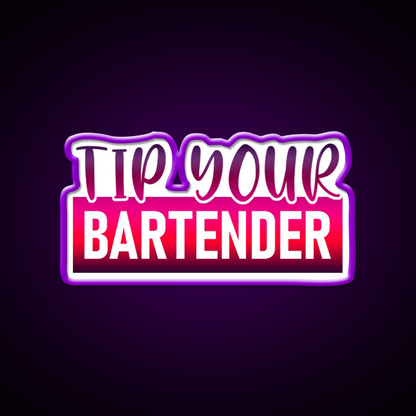 Tip Your Bartender Funny Man Cave Bar Led Neon Sign Rgb Color