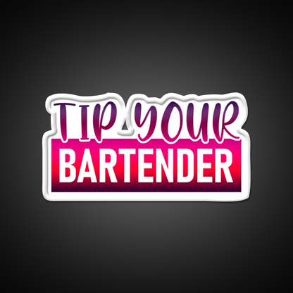 Tip Your Bartender Funny Man Cave Bar Led Neon Sign Rgb Color