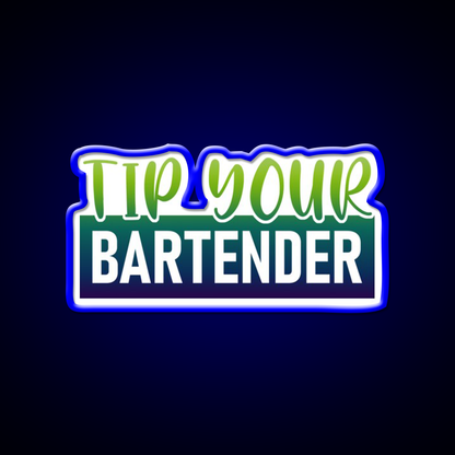 Tip Your Bartender Man Cave Bar Led Neon Sign Bar Decor Rgb Color