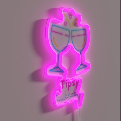 Tipsy Tuesday Rgb Led Neon Sign - Shineneon