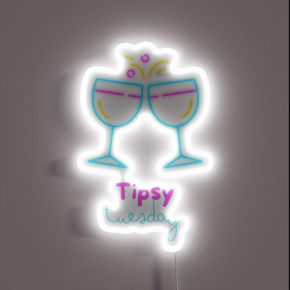 Tipsy Tuesday Rgb Led Neon Sign - Shineneon
