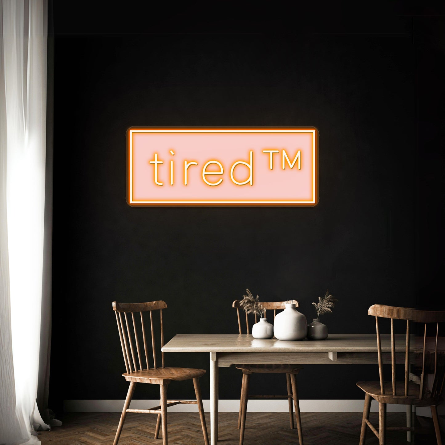 Tired Tm Artwork Personalized Neon Signs