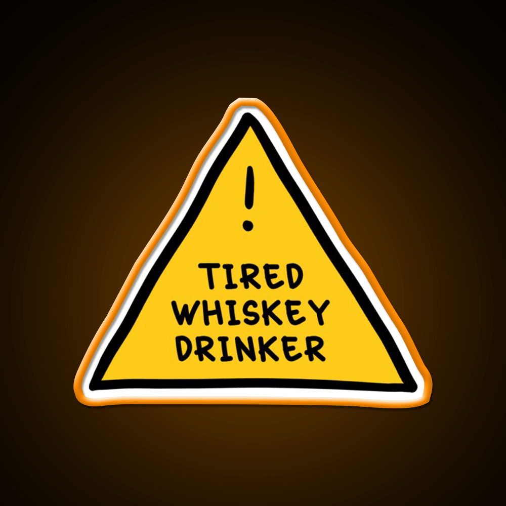 Tired Whsikey Drinker Whiskey Drink Bar Led Neon Sign Rgb Color - Shineneon