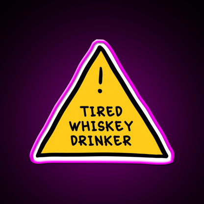 Tired Whsikey Drinker Whiskey Drink Bar Led Neon Sign Rgb Color - Shineneon