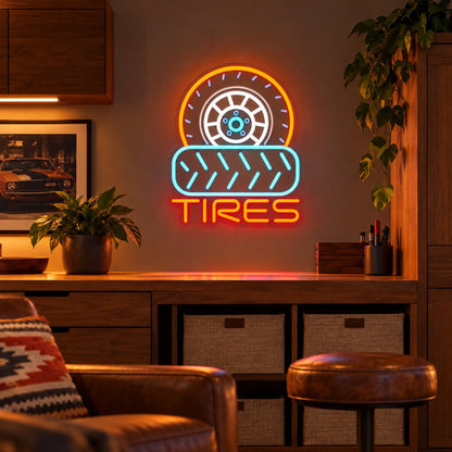 Tires Wheel Tread LED Neon Sign - Shineneon