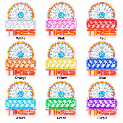 Tires Wheel Tread LED Neon Sign - Shineneon