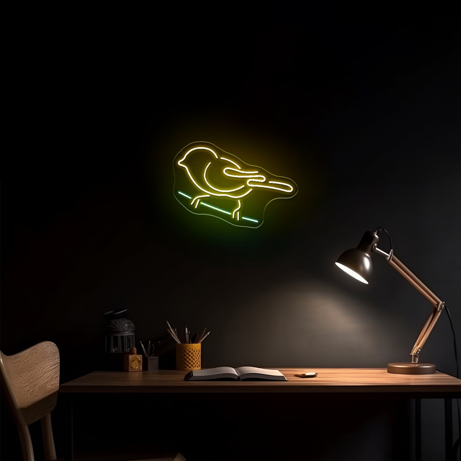 Tit Bird Neon Sign Small Bird Wall Decor Neon Led Lights - Shineneon