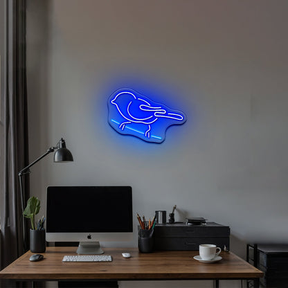 Tit Bird Neon Sign Small Bird Wall Decor Neon Led Lights - Shineneon
