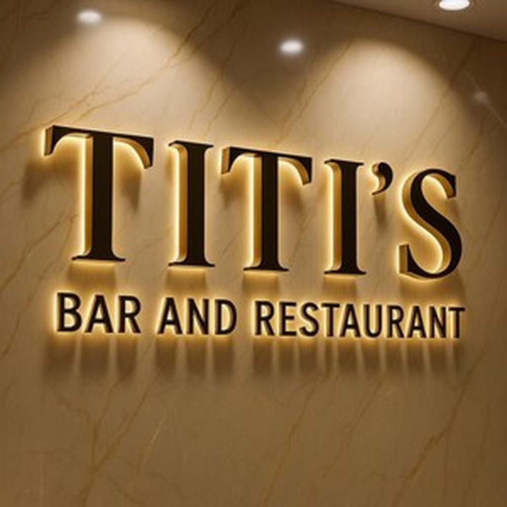Titis Bar And Restaurant 3D Backlit Channel Letters Led Light Sign - Shineneon