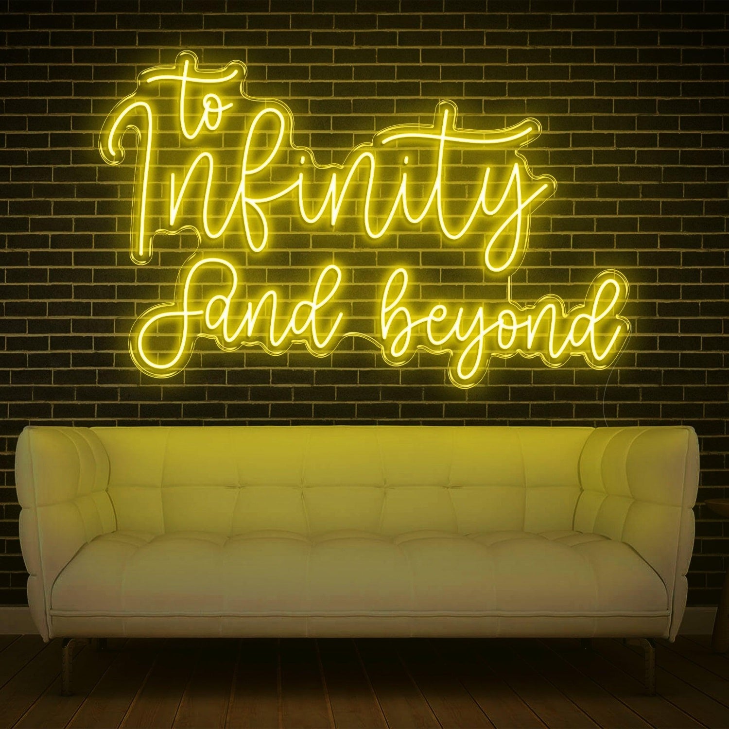 To Infinity And Beyond Yellow Led Neon Sign For Home Cafe Office Decor | Shineneon