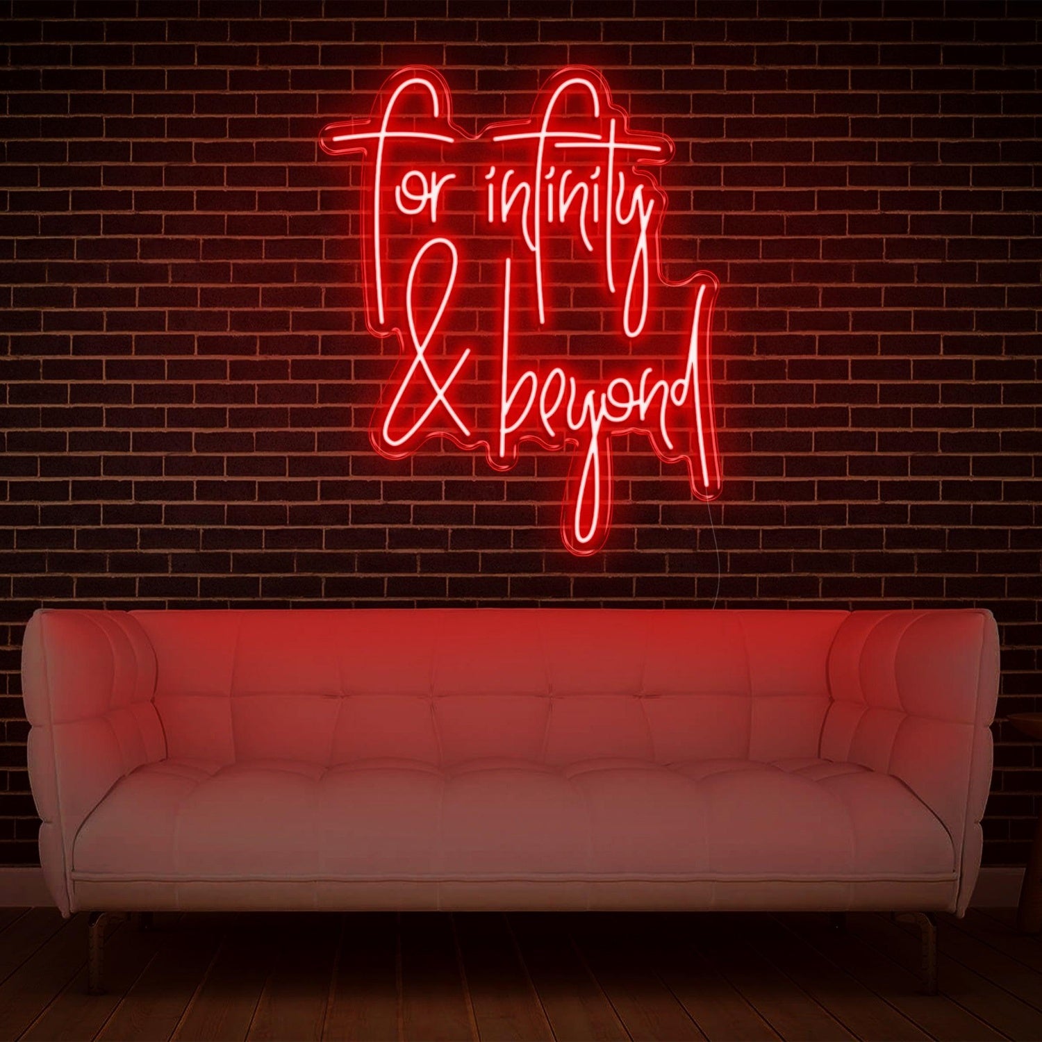 To Infinity Beyond Pink Text Led Neon Sign For Home Decor Cafe Wall Art | Shineneon