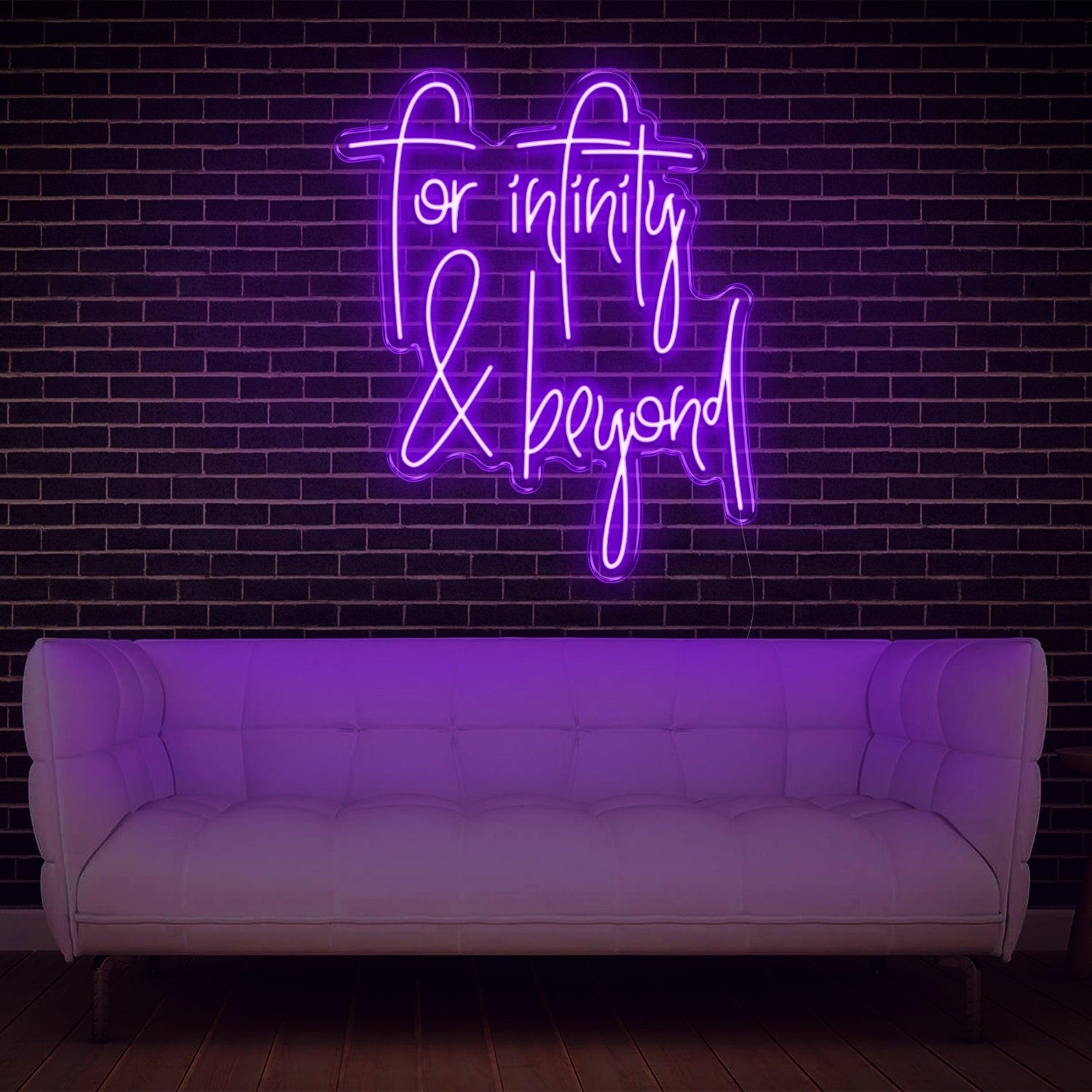 To Infinity Beyond Pink Text Led Neon Sign For Home Decor Cafe Wall Art | Shineneon