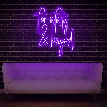 To Infinity Beyond Pink Text Led Neon Sign For Home Decor Cafe Wall Art | Shineneon