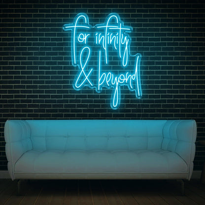 To Infinity Beyond Pink Text Led Neon Sign For Home Decor Cafe Wall Art | Shineneon
