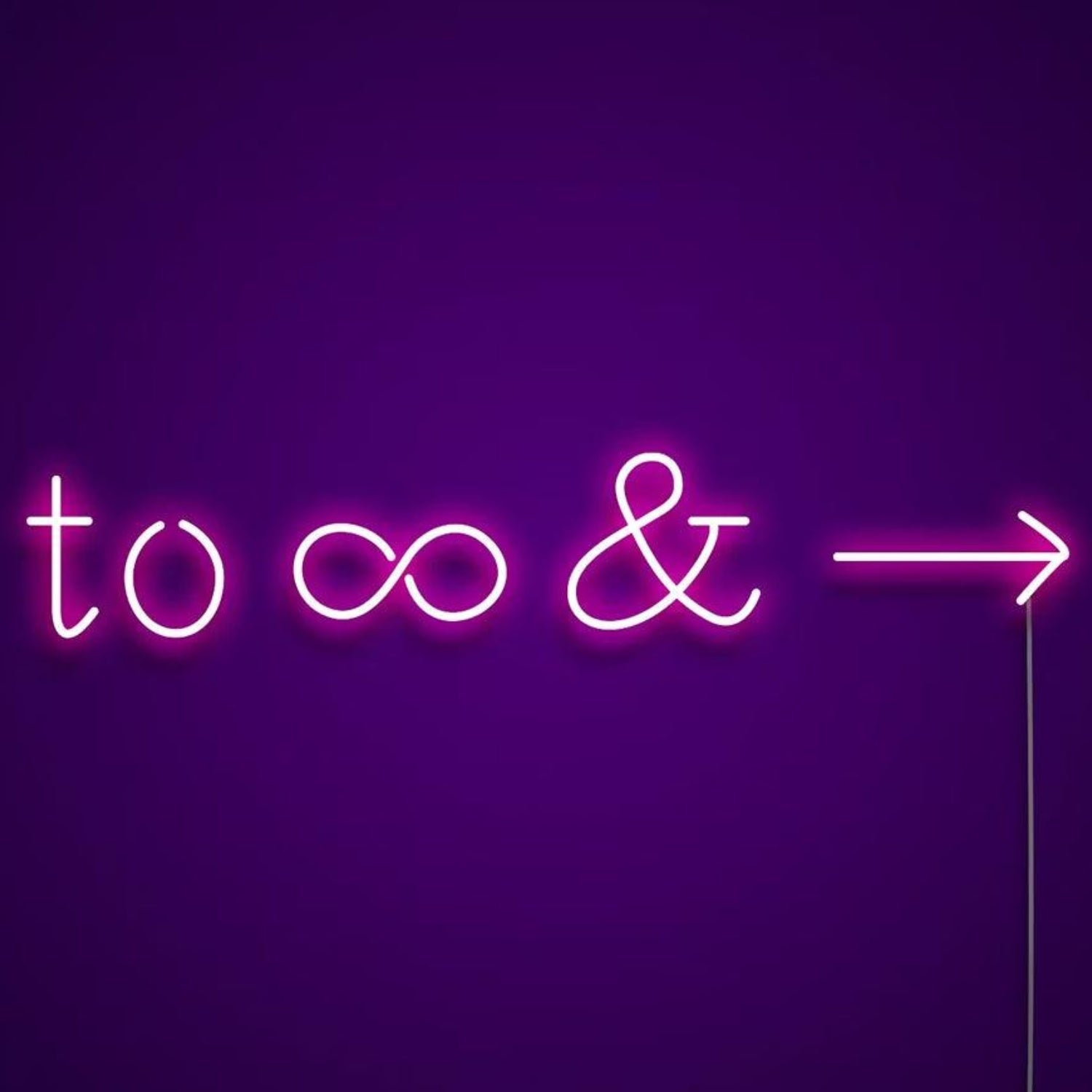 To Infinity Pink Led Neon Sign For Modern Bedroom Decor | Shineneon