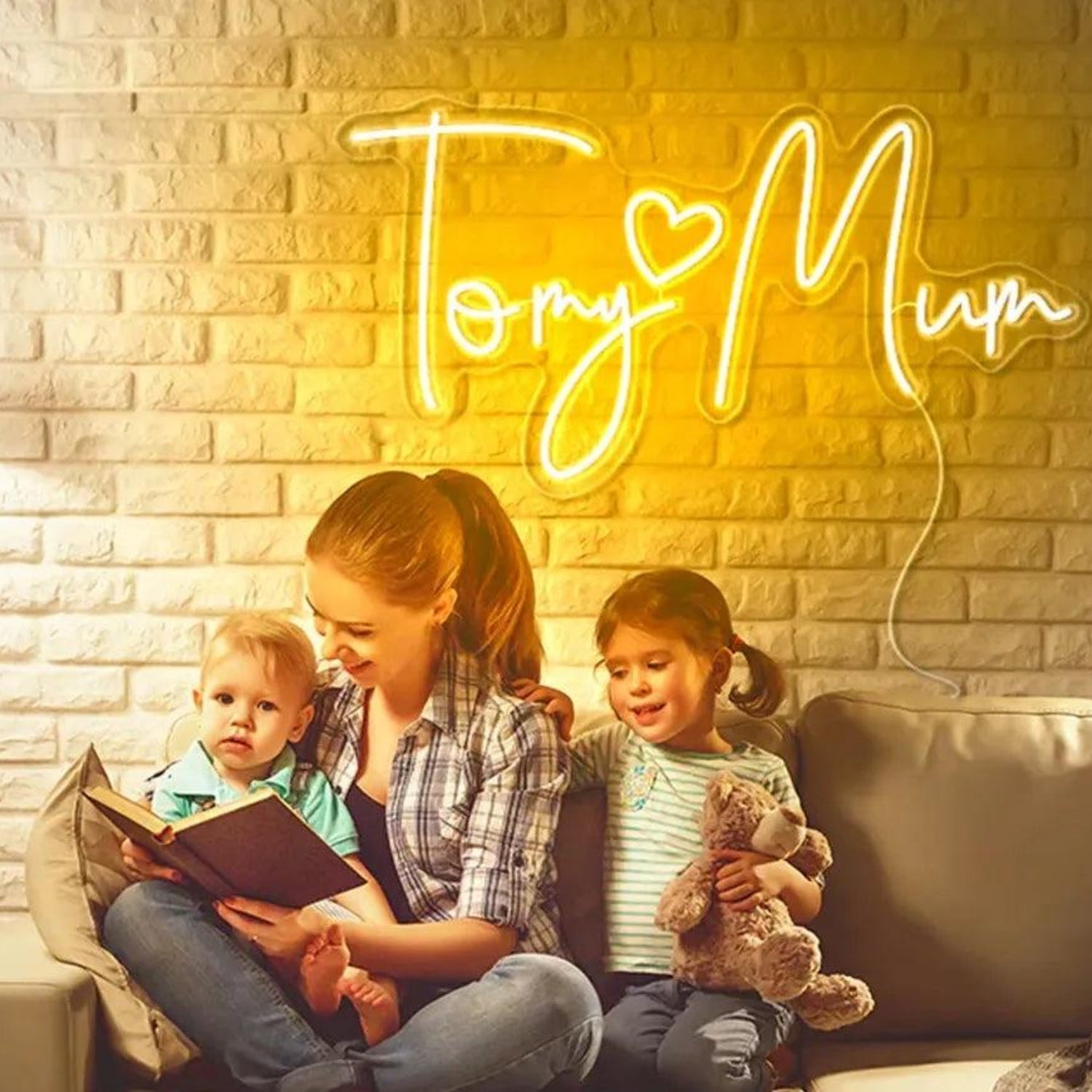 To My Mum Mothers Day Pink Heart Led Neon Sign For Home Art Decor | Shineneon