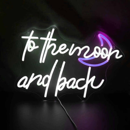 To The Moon And Back Led Neon Sign | Shineneon