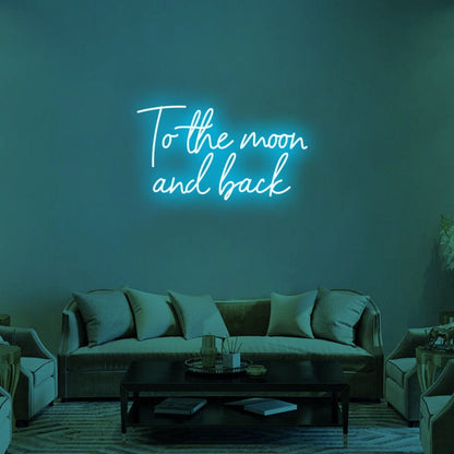 To The Moon And Back Led Neon Sign For Romantic | Shineneon