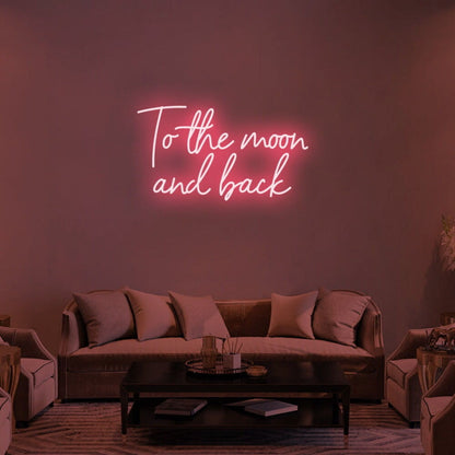 To The Moon And Back Led Neon Sign For Romantic | Shineneon