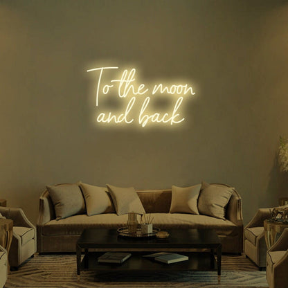 To The Moon And Back Led Neon Sign For Romantic | Shineneon