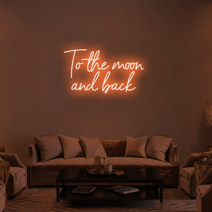To The Moon And Back Led Neon Sign For Romantic | Shineneon
