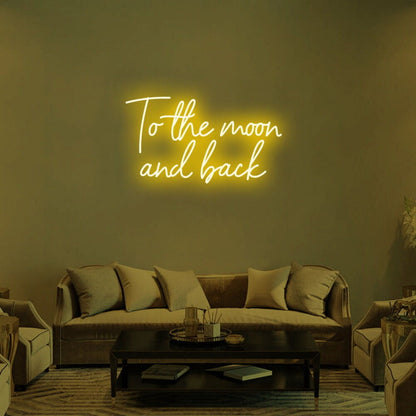 To The Moon And Back Led Neon Sign For Romantic | Shineneon