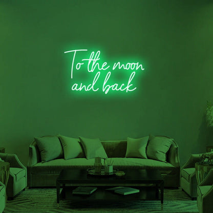 To The Moon And Back Led Neon Sign For Romantic | Shineneon