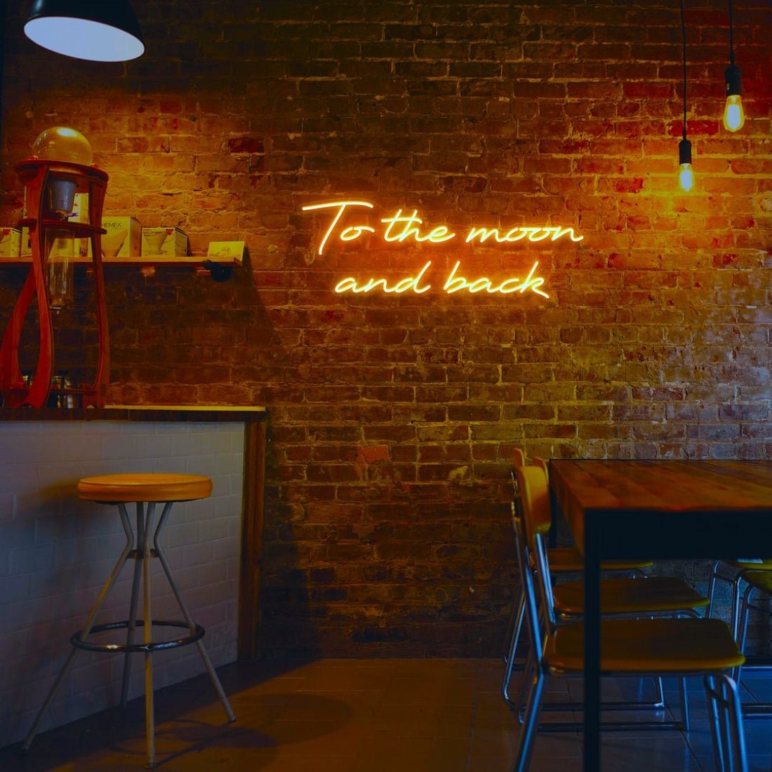 To The Moon And Back Led Sign Business Neon Signs - Shineneon