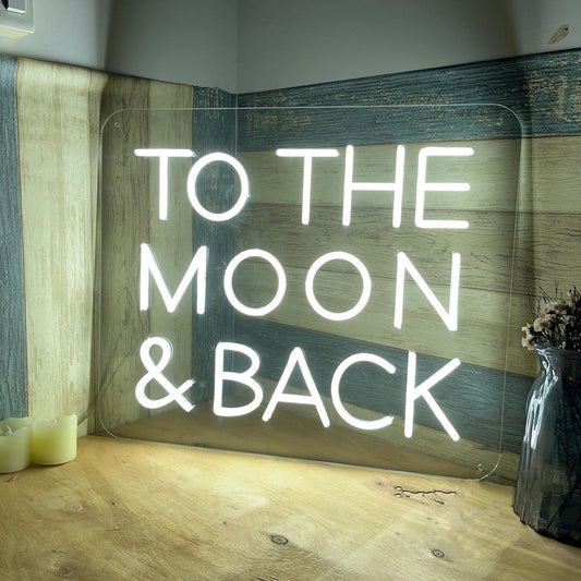 To The Moon And Back Led Sign Business Neon Signs Wall Decors