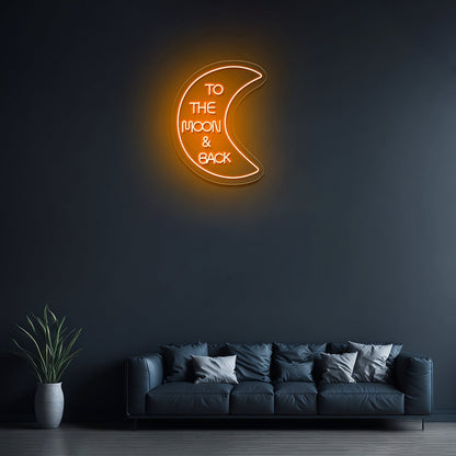 To The Moon And Back Neon Sign Led Wedding Signs - Shineneon