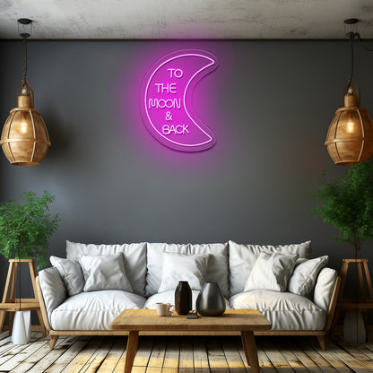 To The Moon And Back Neon Sign Led Wedding Signs - Shineneon