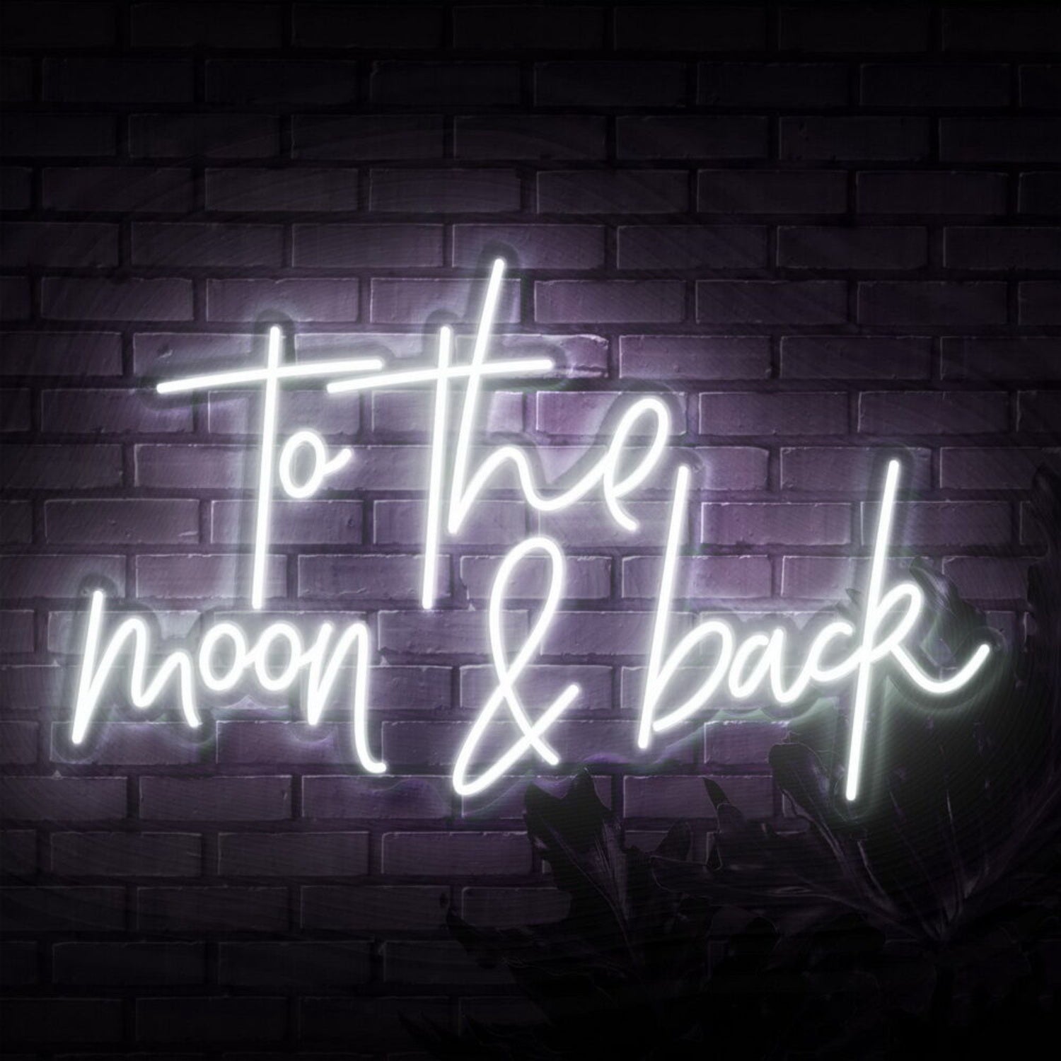 To The Moon And Back Script Neon Sign | Shineneon