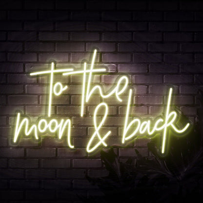 To The Moon And Back Script Neon Sign | Shineneon