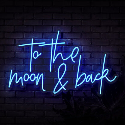 To The Moon And Back Script Neon Sign | Shineneon
