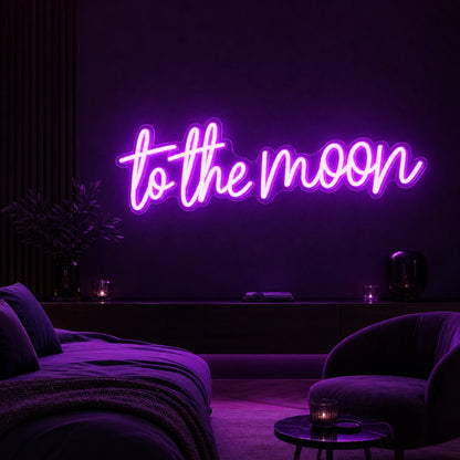 To The Moon LED Neon Sign Garage Man Cave Neon Sign high-converting product image