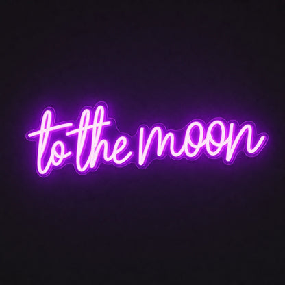 To The Moon LED Neon Sign Garage Man Cave Neon Sign main product image