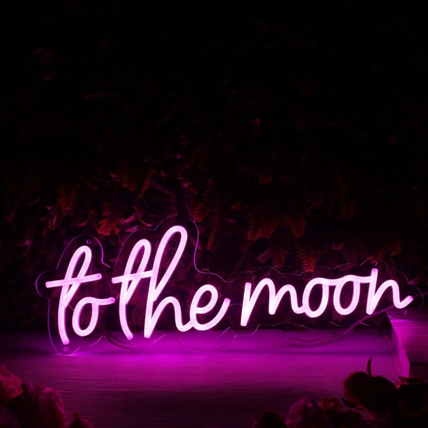 To The Moon Pink Led Neon Sign - Shineneon
