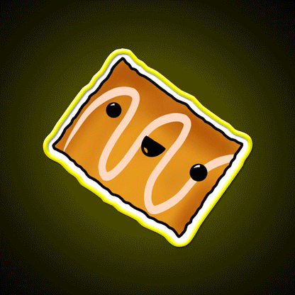 Toaster Strudel Snack Food Led Neon Sign Rgb Color - Custom LED neon sign front view