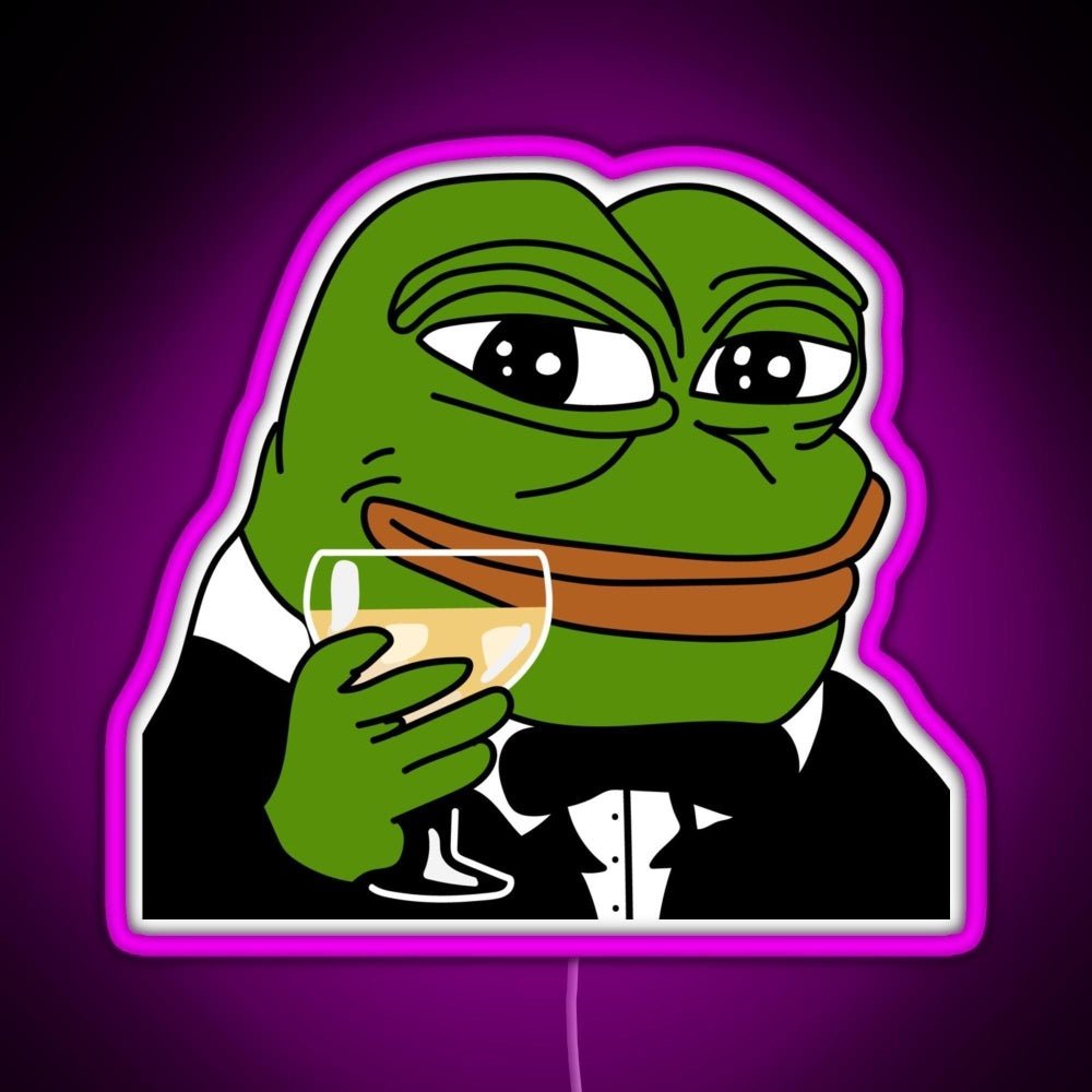Toasting Pepe Rgb Neon Sign - Shineneon