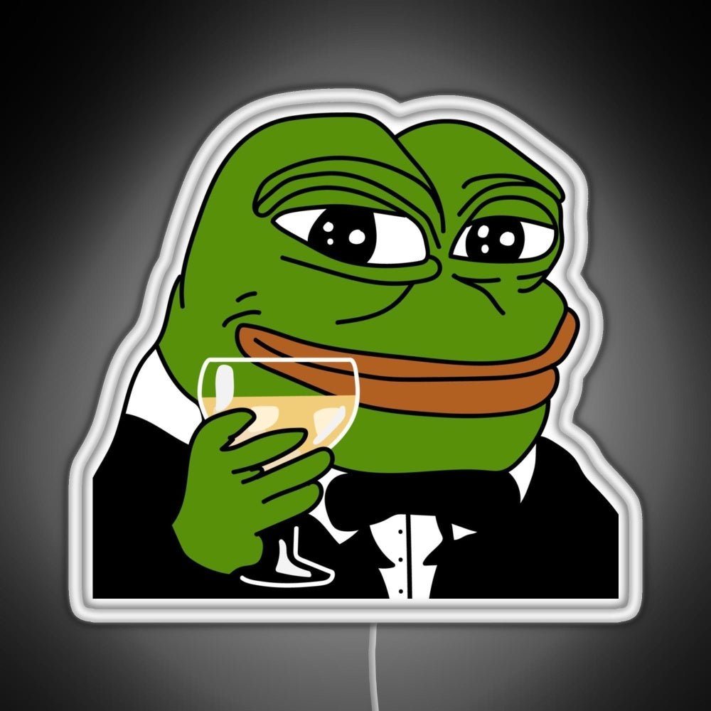 Toasting Pepe Rgb Neon Sign - Shineneon