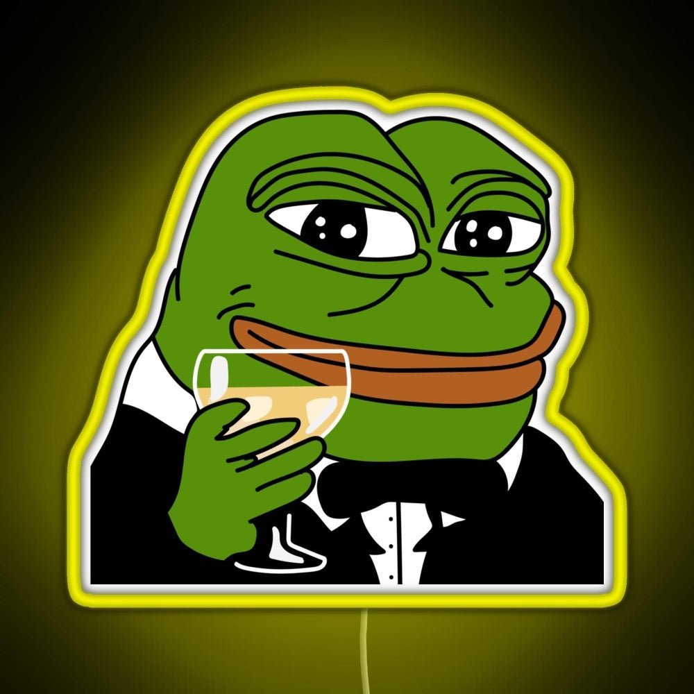 Toasting Pepe Rgb Neon Sign - Shineneon
