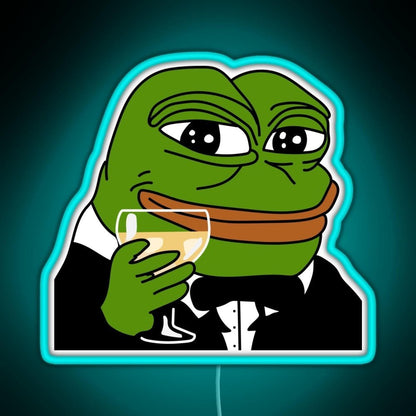Toasting Pepe Rgb Neon Sign - Shineneon