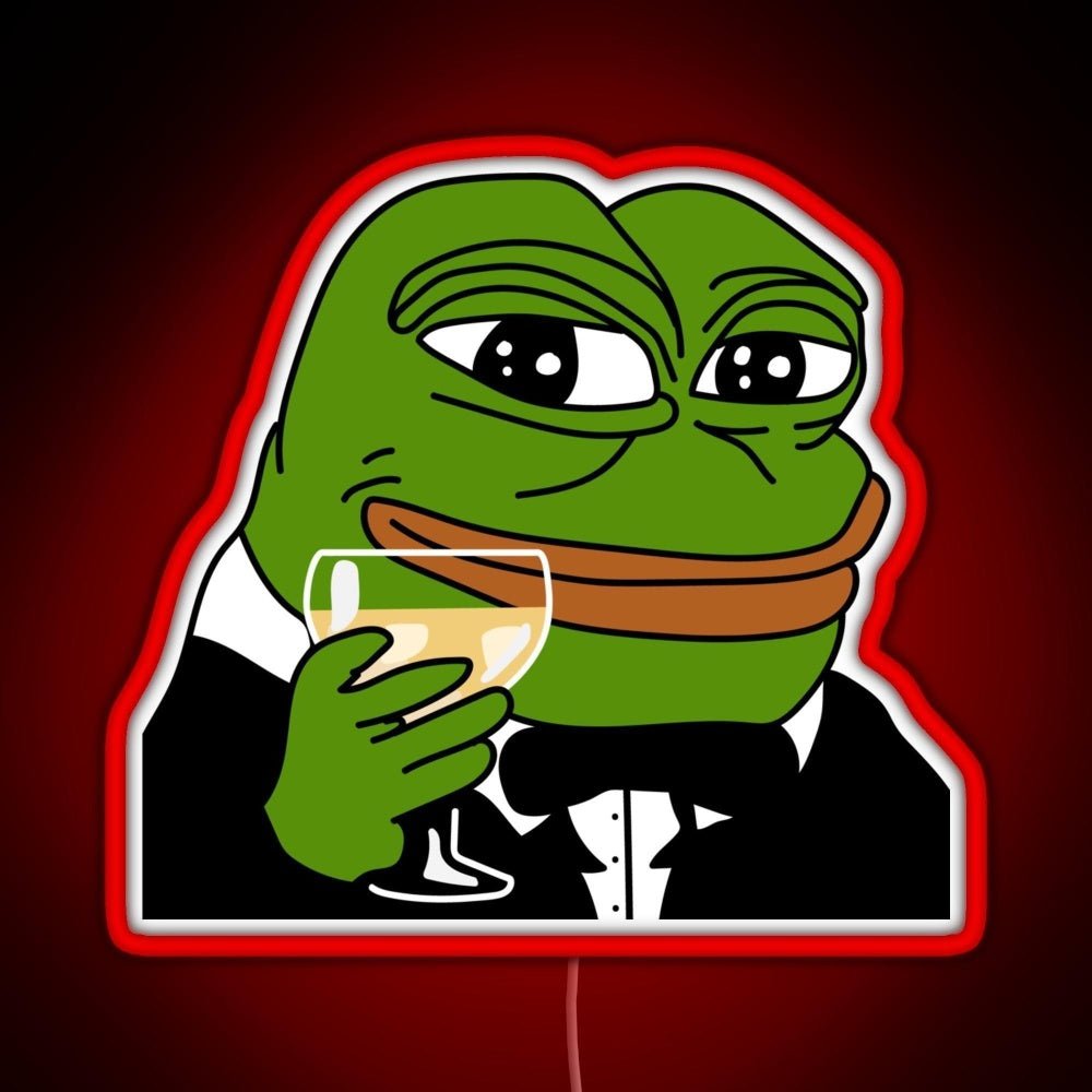 Toasting Pepe Rgb Neon Sign - Shineneon