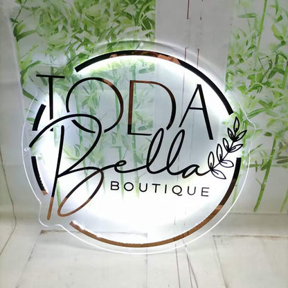 Toda Bella Boutique Acrylic Business Logo Sign - Shineneon