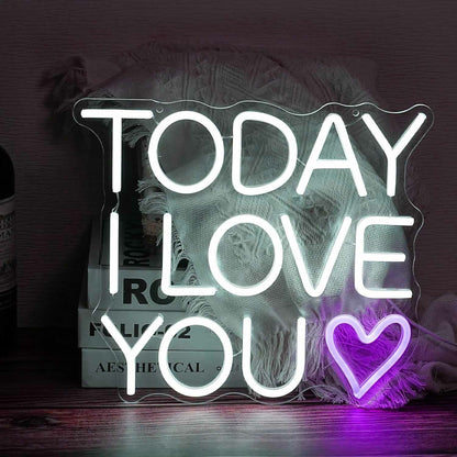 Today I Love You Heart Neon Light | Shineneon