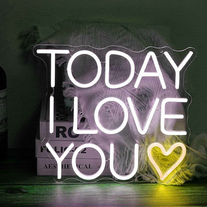 Today I Love You Heart Neon Light | Shineneon