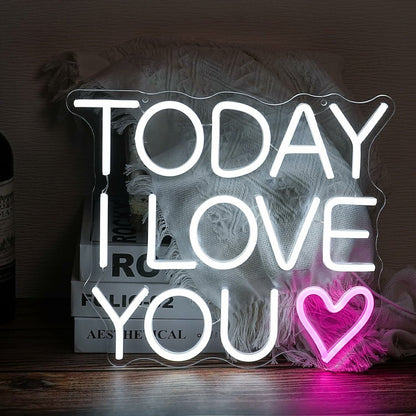 Today I Love You Heart Neon Light | Shineneon