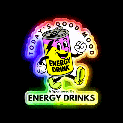 Todays Good Mood Drinks Man Cave Bar Led Neon Sign Rgb Color - LED neon sign close-up detail
