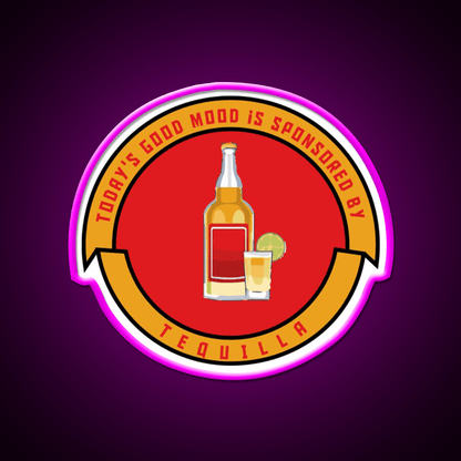 Todays Good Mood Is Sponsored By Tequila Party Drink Tequila Led Neon Sign Rgb Color - Shineneon